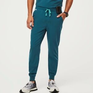 FIGS Slim Tansen Jogger Scrub Pants - Caribbean Blue - size S Tall